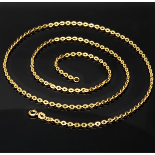 Stilvolle Goldkette / Ankerkette aus glänzendem 585 / 14K Gold , ca. 60 cm Länge 2,5 mm