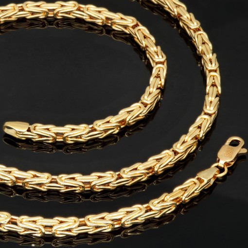 Königskette aus glanzvollem 14K 585 Gold (Gelbgold) ca. 55cm lang, 3,5 mm breit (ca. 16,4g)