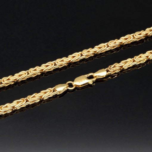 Königskette aus glänzendem 14k 585 Gold (Gelbgold) in ca. 55cm Länge (ca. 3mm breit)