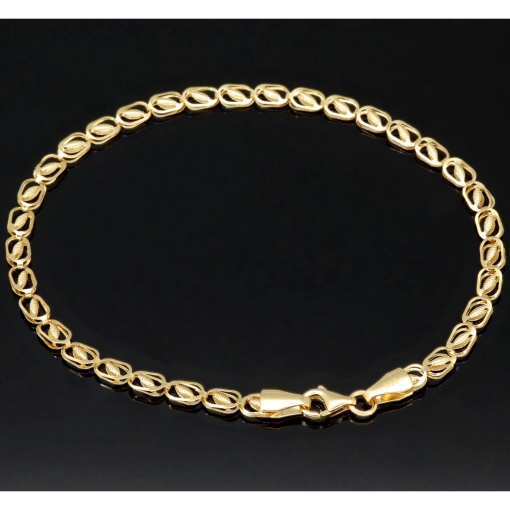 Schönes Armband mit elegantem Design aus hochwertigem 585 14K Gelbgold in (ca. 20cm Länge)