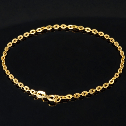 Hochwertig produziertes Ankerarmband aus edlem14K 585er Gold (Gelbgold) kurzgliedrig ca. 18,5 cm lang