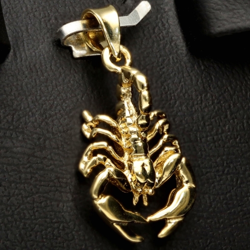 Glänzender Skorpion - Anhänger aus massivem 585er 14K Gold (Gelbgold)