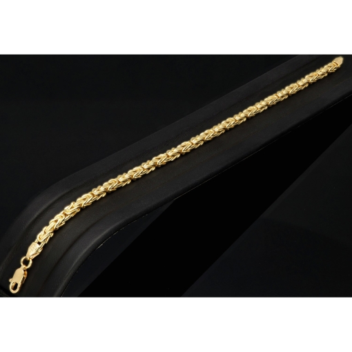 Hochwertig produziertes Königsarmband aus 14K 585 Gold (Gelbgold) , in ca. 3mm und ca. 23cm Länge