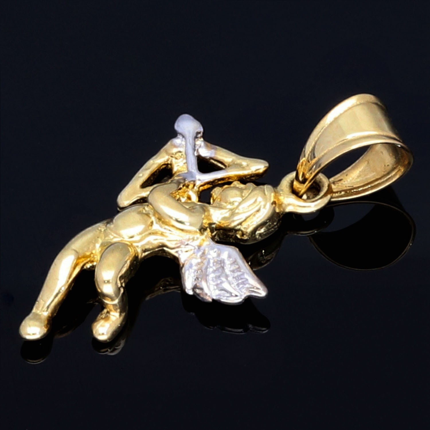 - 14k Engel (585er) sensburg-aurum Amor (bicolor) aus Anhänger Gold - -