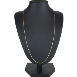 Edle Schlangenkette für Damen aus glänzendem 585er (14k) Gold in ca. 50cm, 1mm