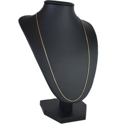 Edle Schlangenkette für Damen aus glänzendem 585er (14k) Gold in ca. 50cm, 1mm