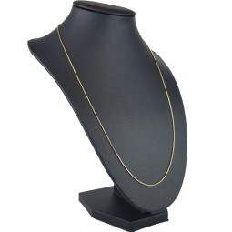 Feine Schlangenkette für Damen aus glänzendem 585er (14k) Gold in ca. 55cm und ca. 1 mm