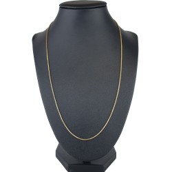 Feine Schlangenkette für Damen aus glänzendem 585er (14k) Gold in ca. 55cm und ca. 1 mm