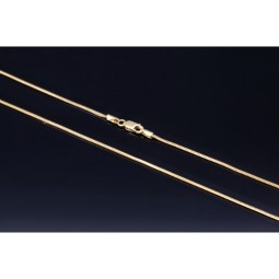 Feine Schlangenkette für Damen aus glänzendem 585er (14k) Gold in ca. 55cm und ca. 1 mm