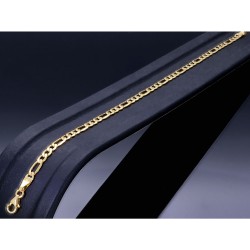 Edles Figaro Armband in hochwertigem 585 14k Gold, ca. 4mm breit, 20cm lang