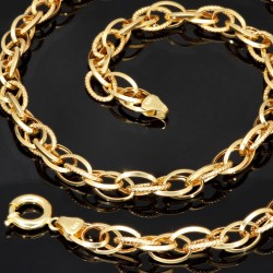 Hübsche Goldkette für Damen aus hochwertigem 14K 585 Gelbgold in edlem Design in ca. 50cm Länge (ca. 12,8g)