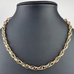 Hübsche Goldkette für Damen aus hochwertigem 14K 585 Gelbgold in edlem Design in ca. 50cm Länge (ca. 12,8g)