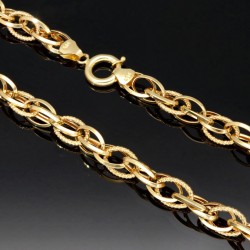 Hübsche Goldkette für Damen aus hochwertigem 14K 585 Gelbgold in edlem Design in ca. 50cm Länge (ca. 12,8g)