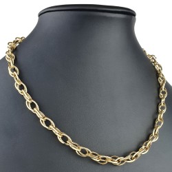 Hübsche Goldkette für Damen aus hochwertigem 14K 585 Gelbgold in edlem Design in ca. 50cm Länge (ca. 12,8g)