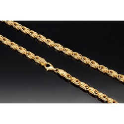 Exquisite Königskette aus edlem 14k Gold (585) in ca. 4 mm Stärke - Länge ca. 65cm
