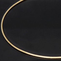 Eleganter Halsreif / Collier / Schnur mit feinem Muster aus edlem Gold (14K / 585 Gelbgold, ca. 7,6g) Goldreif in ca 41 cm Länge