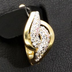 Exquisite Ohrringe mit Zirkoniabesatz und englischem Verschluss aus massivem 585er 14K Gold