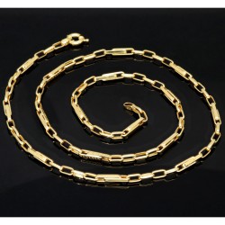 Exquisite Ankerkette im Greco-Stil aus funkelndem Gold (14k 585 Gelbgold)- ca. 60cm lang, 3,5 mm breit