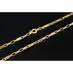 Exquisite Ankerkette im Greco-Stil aus funkelndem Gold (14k 585 Gelbgold)- ca. 60cm lang, 3,5 mm breit