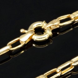 Exquisite Ankerkette im Greco-Stil aus funkelndem Gold (14k 585 Gelbgold)- ca. 60cm lang, 3,5 mm breit