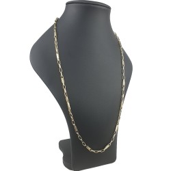 Exquisite Ankerkette im Greco-Stil aus funkelndem Gold (14k 585 Gelbgold)- ca. 60cm lang, 3,5 mm breit