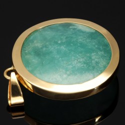 Einzigartiger Anhänger mit einem beachtlichen, natürlichen Aquamarin eingefasst in hochwertigem 18K 750 Gold - hergestellt in Handarbeit