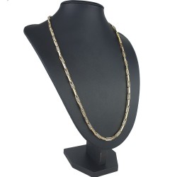 Designer-Ankerkette aus hochwertigem Bicolor 585 / 14K Gold (Gelbgold und Weißgold) für Herren und Damen (ca. 65cm Länge)