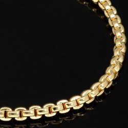 Exquisites, glänzendes Ankerarmband aus hochwertigem 14K 585er Gold (Gelbgold) kurzgliedrig ca. 21,5 cm lang, 4mm breit - Hochwertig produziert