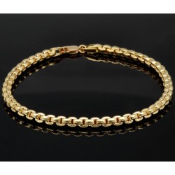 Exquisites, glänzendes Ankerarmband aus hochwertigem 14K 585er Gold (Gelbgold) kurzgliedrig ca. 21,5 cm lang, 4mm breit - Hochwertig produziert