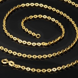 Stilvolle Goldkette / Ankerkette aus glänzendem 585 / 14K Gold , ca. 60 cm Länge 2,5 mm