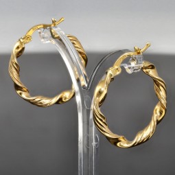 Twist - Creolen in zeitlosem Design aus funkelndem 585er / 14K Gold