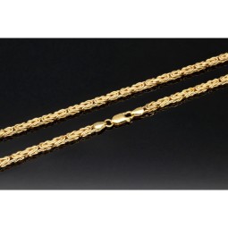 Edle Königskette aus glänzendem 14k 585 Gold (Gelbgold) in ca. 65cm Länge (ca. 3mm breit)