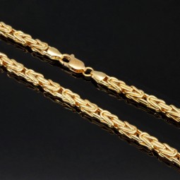 Königskette aus glanzvollem 14K 585 Gold (Gelbgold) ca. 55cm lang, 3,5 mm breit (ca. 16,4g)