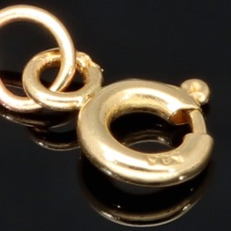 Edle Rosenkranz Y-Kette mit kleinem Amulett aus 14K Gold (Gelbgold) und Kreuzanhänger aus edlem 14K / 585 Bicolor Gelbgold und Weißgold