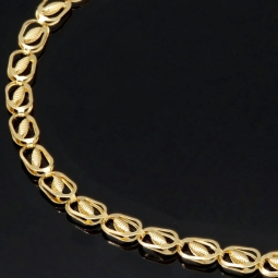 Schönes Armband mit elegantem Design aus hochwertigem 585 14K Gelbgold in (ca. 20cm Länge)