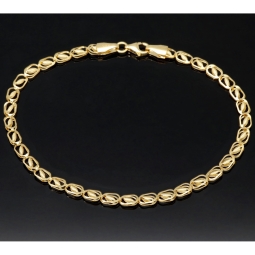 Schönes Armband mit elegantem Design aus hochwertigem 585 14K Gelbgold in (ca. 20cm Länge)