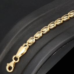 Schönes Armband mit elegantem Design aus hochwertigem 585 14K Gelbgold in (ca. 20cm Länge)