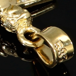 Funkelnder Engel - Anhänger - Schutzengel aus edlem 14k / 585 Gold mit Zirkonia