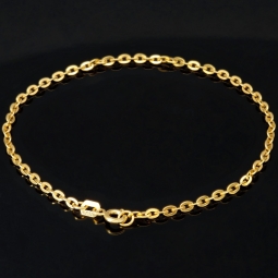 Hochwertig produziertes Ankerarmband aus edlem 14K 585er Gold (Gelbgold) kurzgliedrig ca. 18,5 cm lang