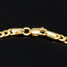 Panzerarmband aus qualitätsvollem 585er 14k Gold, ca. 3mm breit, ca. 20cm, ca. 3mm