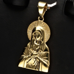 Heilige Maria - Feiner und filigraner Anhänger aus edlem 585er 14 Karat Gold