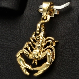 Glänzender Skorpion - Anhänger aus massivem 585er 14K Gold (Gelbgold)