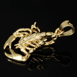 Glänzender Skorpion - Anhänger aus massivem 585er 14K Gold (Gelbgold)