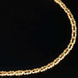 Stilvolles Gold-Armband aus hochwertigem 14K 585 Gelbgold mit feinem Muster in ca. 20cm Länge, 2,3mm Breite