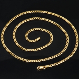 Exquisite, massive Panzerkette aus edlem Gelbgold (14K, 585 ca. 5,9g) ca. 60cm, 3mm