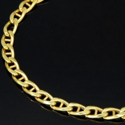 Panzer-Stäbchen-Armband in funkelndem 333 / 8k Gold in  ca. 19,5cm Länge, ca. 4,5 mm Breite