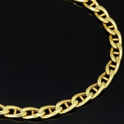 Panzer-Stäbchen-Armband in funkelndem 333 / 8k Gold in  ca. 19,5cm Länge, ca. 4,5 mm Breite