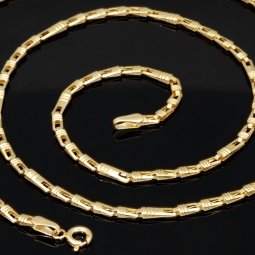 Edle Goldkette in zeitlosem Design aus hochwertigem 585 (14k) Gold in ca. 50cm, 2mm