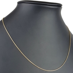 Exquisite Schlangenkette für Damen aus hochwertigem 14K 585 Gold in ca. 50cm, 1mm