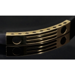 Trendiges Armband aus Kunstleder mit edlem Frontschnalle aus Gold (14K 585 Gelbgold ca. 2,2g) Länge ca. 20,5cm, ca. 6mm